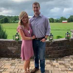 Free people Carolina mauve pink lace slip dress